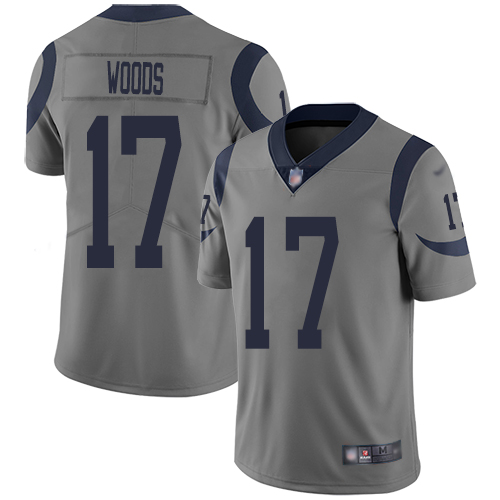 Los Angeles Rams Limited Gray Men Robert Woods Jersey NFL Football #17 Inverted Legend->los angeles rams->NFL Jersey